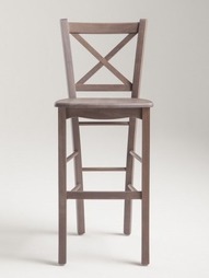 Celodrevená barová stolička