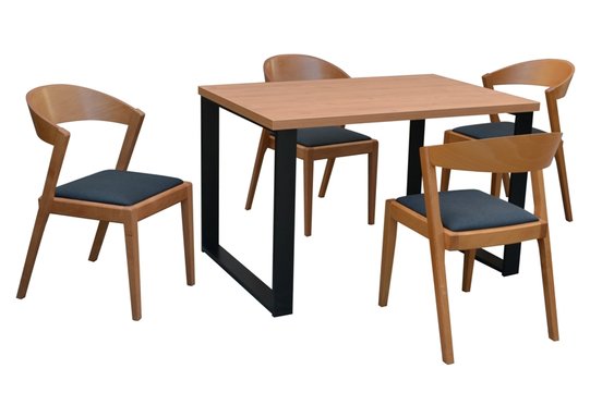 Stôl NOVA PEVNÝ 1ks + Stolička ZANA 4ks