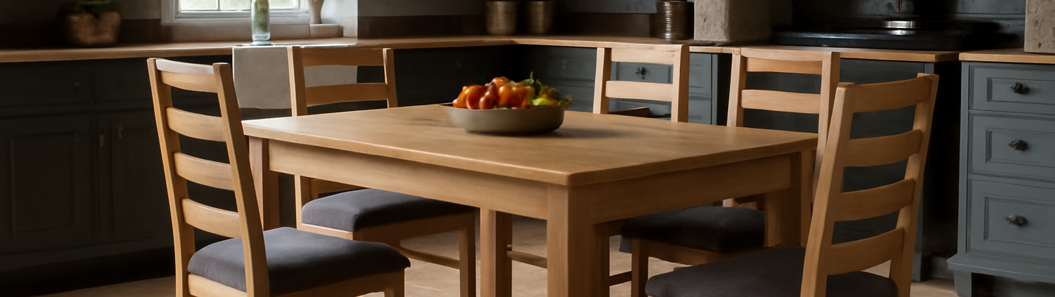 Moderné jedálenské stoličky a stoly